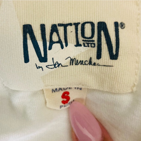 Nation Ltd Tribecca long sleeve slightly sheer ruffle top. Small. - Picture 4 of 8